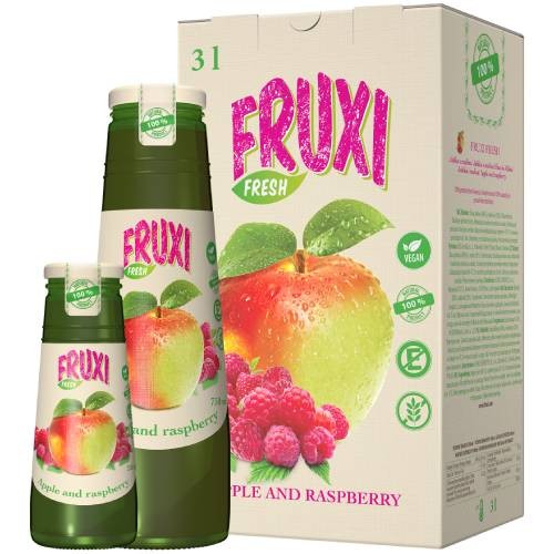 FRUXI FRESH jablko a malina 0,75 l, 0,25 l