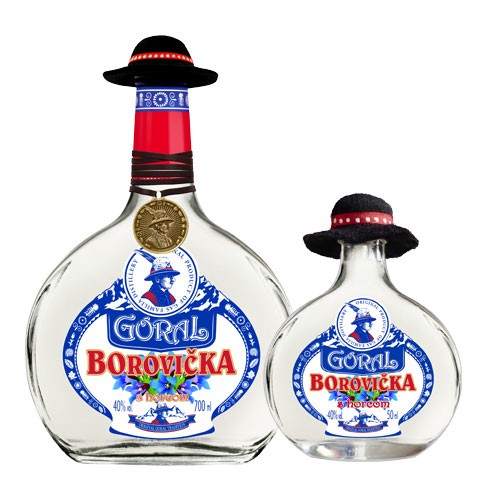 Goral Borovička s horcom 40% 0,7 l; 0,05 l