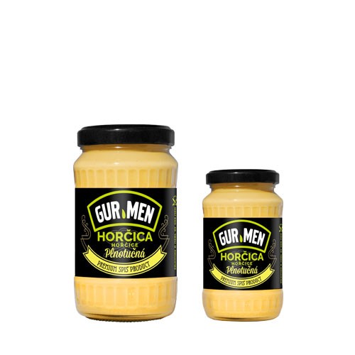 GUR.MEN Horčica plnotučná 350g; 200g