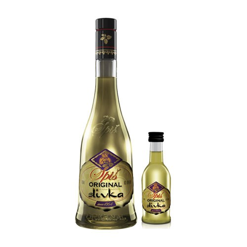 Spiš Original Slivka 40% 0,7 l 0,5 l 0,04 l